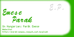 emese parak business card